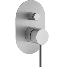 Встраиваемый смеситель для душа и ванны Plumberia Selection Ixo XO1001CS С ВНУТРЕННЕЙ ЧАСТЬЮ, брашированный хром