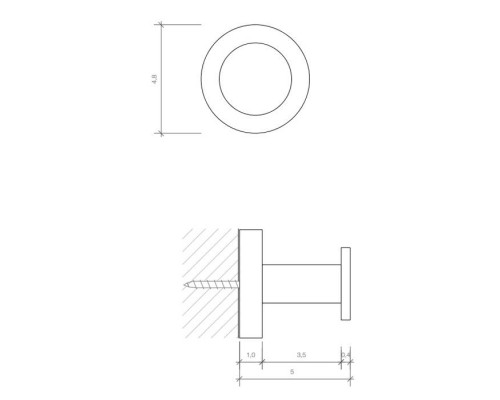 Decor Walther Basic HAK4 Крючок подвесной, цвет: хром. 0530400 Decor Walther Basic HAK4 Крючок подвесной, цвет: хром. 0530400