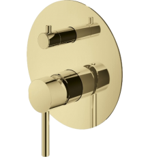 Встраиваемый смеситель для душа и ванны Plumberia Selection Ixo XO1901OR С ВНУТРЕННЕЙ ЧАСТЬЮ, золото 24 карат