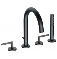 Kludi 20 425 3915 Nova Fonte Puristic Смеситель на борт ванны, на 4 отв., Кер. 90°, Комплект 204253915