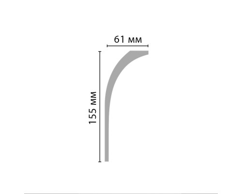 Плинтус потолочный DECOMASTER D313ДМ (155*61*2000мм) Плинтус потолочный DECOMASTER D313ДМ (155*61*2000мм)