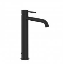 Gessi 316 Смеситель для раковины, на 1 отв., высокий h=30.5cм, с донным клапаном, излив: 15.5cм, цвет: Black XL. 54003#299