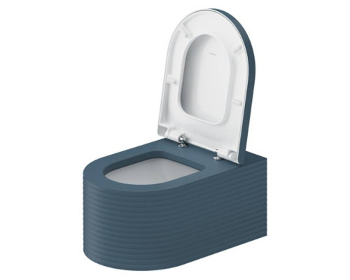 Duravit Millio Унитаз подвесной, 37х57см.,  декор Grooves, крепление в компл., цвет: синий матовый. 250509FB