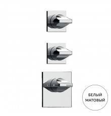 Bossini Apice Смеситель для душа, встраиваемый, термостатический, 2 запорных вентиля, внешняя часть, цвет: белый матовый. Z035203.045