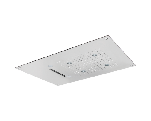 CISAL Zen Shower Встраеваемый верхний душ 55х40 см,3 типа струи,хромотерапия,выключатель,трансформатор, цвет: полированная нержавеющая сталь . ZS027070D2