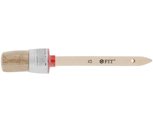 Кисть круглая, натуральная светлая щетина №12 (45 мм)