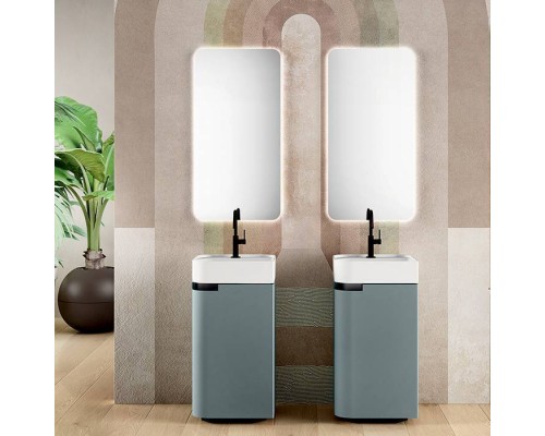 Oasis Profilo Композиция №22 Комплект мебели 45х45х h200см., напольный, цвет: Avio matt/Белый матовый/Хром.