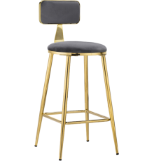 Полубарный стул Woodville Persi dark gray, ножки gold