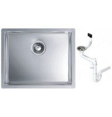 Alv 1102606 Quadrix 50 Мойка F/S/U, 1 чаша, 1 мм, BRS, 3½ 550х450х200 мм+сифон 1130550, шкаф 600 1102606