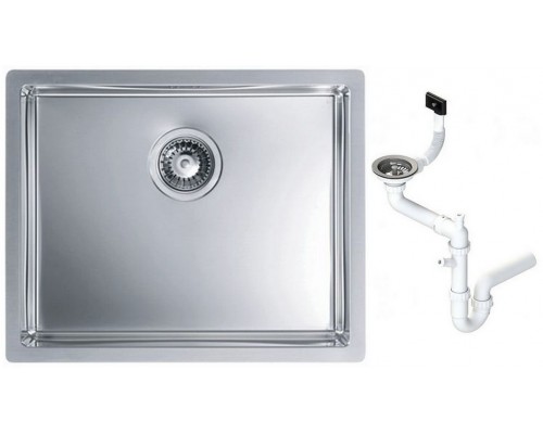 Alv 1102606 Quadrix 50 Мойка F/S/U, 1 чаша, 1 мм, BRS, 3½ 550х450х200 мм+сифон 1130550, шкаф 600 1102606