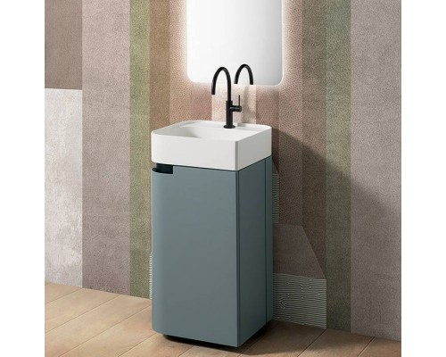 Oasis Profilo Композиция №22 Комплект мебели 45х45х h200см., напольный, цвет: Avio matt/Белый матовый/Хром.