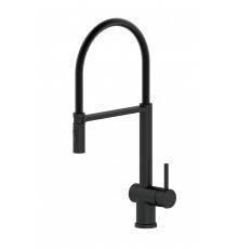 Смеситель для кухни Wonzon   Woghand WW-88438003-MB с гибким изливом, матовый черный