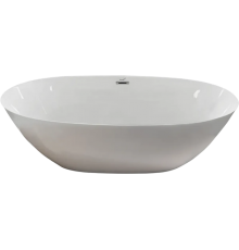 Овальная ванна акриловая Ceruttispa GRETA170 170x80 см, белая, с каркасом, отдельностоящая, со сливом-переливом, с донным клапаном
