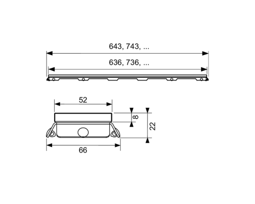 TECE Стеклянная панель TECEdrainline, 700 мм, цвет: белая сатинированная. 600793