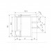 EBAN Eleonora Modular DX Зеркало в раме 107x104 см, со шкафчиком cправа и полочками слева, цвет: bianco decape. FAC07PO, FCPLS107DB bi decape*1