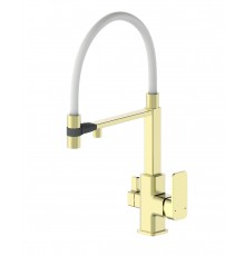 Смеситель для кухни Wonzon   Woghand WW-88458012-BG（MW) с гибким изливом, брашированное золото