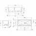 Duravit Vitrium Ванна пристенная 180x80см, с ножками, с2 наклонами для спины, прямоугольная, цвет: светло-серый матовый. 700429HD