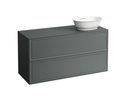 Laufen New Classic Тумба с раковиной, DX, 117.5х45.5х60см, 2 ящика, подвесная, цвет: серый. 8.1285.2.400.112.1, 4.0608.4.085.627.1 Laufen New Classic Тумба с раковиной, DX, 117.5х45.5х60см, 2 ящика, подвесная, цвет: серый. 8.1285.2.400.112.1, 4.0608.4.085.627.1