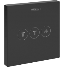Переключатель потоков Hansgrohe ShowerSelect 15764670 на три потребителя, матовый черный