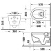 Duravit Bento Starck Box Унитаз подвесной 37.3x57см, безободковый . с сиденьем, HygieneGlaze, цвет: белый глянцевый, . 45930920A1