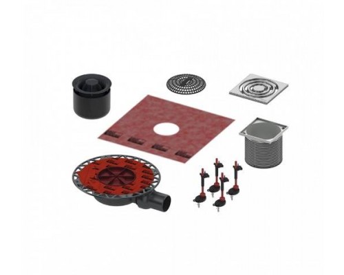 TECEdrainpoint S Комплект точечного трапа с сифоном DN 50, с декоративной решеткой. KDP-S120