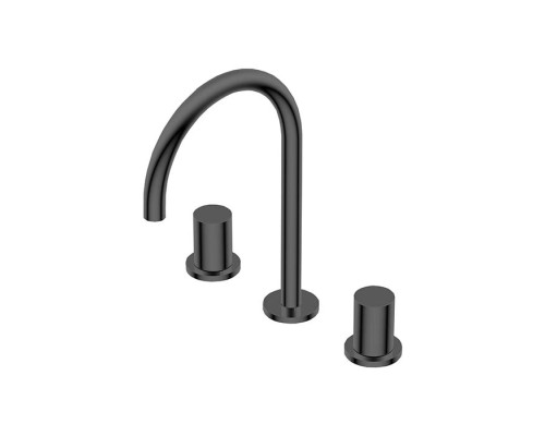 Ritmonio Diametro35 S Смеситель для раковины, на 3 отв., цвет: Brushed Black Chrome. PR52AE202BLX