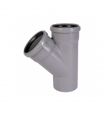 Тройник Ostendorf ПП для внутренней канализации HTEA 32/32x45°, цвет белый, Ger 559600