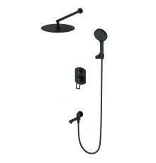 Душевой комплект Wonzon   Woghand WW-88939010-MB, С ВНУТРЕННЕЙ ЧАСТЬЮ, матовый черный
