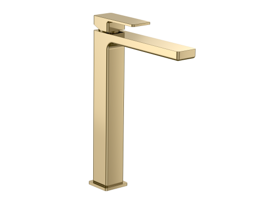 AQM6814GG Savona Смеситель для свободностоящей раковины 250мм, гладкий, подводка ½ золото AQM6814GG