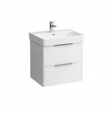 Laufen Base Тумба подвесная 57х44х53см, с раковиной, с 2 выдвиж. ящиками, с механизмом мягкого закрывания, цвет: белый матовый. 8.1096.3.000.104.1,  4.0223.2.110.260.1