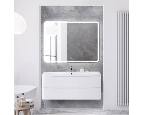 Мебель для ванной комнаты BelBagno Acqua 120 подвесная, bianco lucido, белая глянцевая раковина
