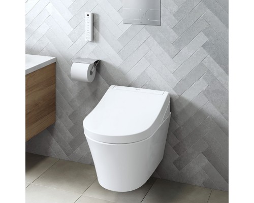 TOTO GP Унитаз подвесной 54x38x33.5cм, TORNADO, смыв 4,5л, CeFiONtect, c cиденье-вошлет, цвет: белый. CW553Y,  TCF34120GEU