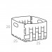 ADJ Корзинка Bottega, 25x25xH20 см., цвет: коньяк/бордо. 1044.09/30