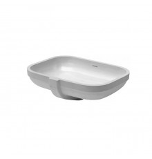 Duravit Happy D.2 Раковина для встраивания снизу, 48х34.5см. с перел., без площадки под смес., вкл. заглушку для перелива, хром, включая крепление для встраивани, Цвет: Белый. 0457480000