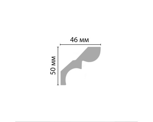 Плинтус потолочный гладкий DECOMASTER 96669 (50х46х2400мм) Плинтус потолочный гладкий DECOMASTER 96669 (50х46х2400мм)