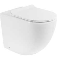 Унитаз приставной BelBagno Sfera-r BB2141CBR безободковый, крышка BB2111SC с микролифтом