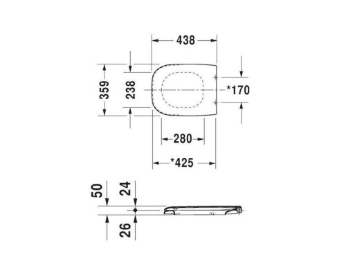 Duravit D-Code Сиденье для унитаза, петли: пластик с микролифтом, цвет: Белый. 0067390000 Duravit D-Code Сиденье для унитаза, петли: пластик с микролифтом, цвет: Белый. 0067390000