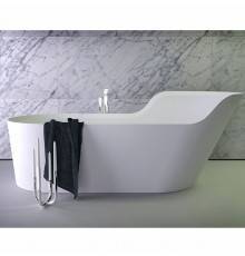KNIEF Glow Ванна отдельностоящая ассимметричная правая  182х82х70/50см  со сливом, цвет: белый матовый. 0600-061-01/R bi matt