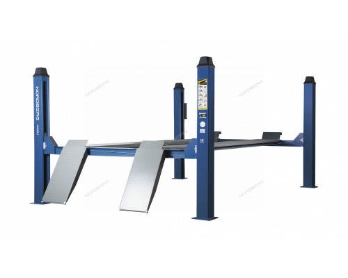Подъемник четырехстоечный 4.5 т, без траверсы, 380 В, синий NORDBERG 4445J_MB