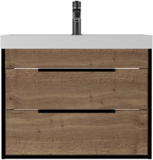 Тумба под раковину без столешницы Домино Alfa 70 подвесная, дуб галифакс табак