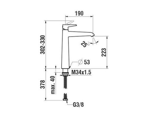 Laufen Val Смеситель для раковины, на 1 отв., высокий, излив 19см., Eco+, цвет: хром. HF901714100000 Laufen Val Смеситель для раковины, на 1 отв., высокий, излив 19см., Eco+, цвет: хром. HF901714100000