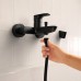 Hansgrohe Rebris S Смеситель для ванны, настенный, цвет: черный матовый. 72440670