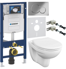 Комплект Унитаз подвесной VitrA S10 7855B003-0075 + Крышка S20 84-003-019 с микролифтом, петли хром + Инсталляция Geberit Duofix UP 320 111.300.00.5 + Кнопка Sigma 01 115.770.21.5 хром + Крепления 111.815.00.1 к стене + Шумоизоляция 156.050.00.1