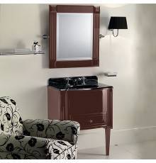 DevonDevon Domino,Комплект мебели 68 см, тумба напольная со столешницей Nero Marquina и встроенной раковиной черной, Цвет: fango. EFBIZETPWCR,  RALILY460BL,  DEDOMINONE3FWESBI/ручка cromo