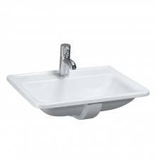 Laufen Pro S Раковина 56х44х20 см, встраиваемая сверху с 1 отв., без перелива, цвет: белый. 8.1396.1.400.104.1