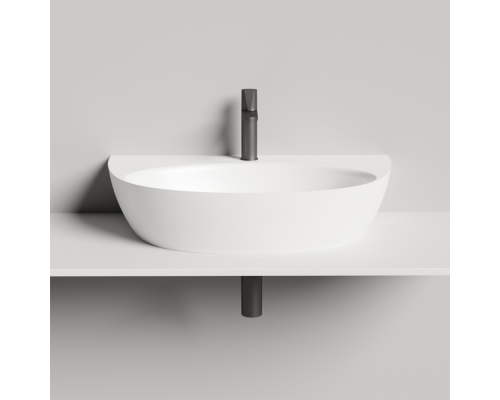 Salini Alda Wall 03 Раковина 71х45х15cм, с 1 отв., сифон, слив-пер, мат-л: S-Stone, цвет: белый матовый. 140323M Salini Alda Wall 03 Раковина 71х45х15cм, с 1 отв., сифон, слив-пер, мат-л: S-Stone, цвет: белый матовый. 140323M
