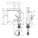 Hansgrohe Finoris Смеситель для раковины, 1 отв., с вытяжным душем 2jet, с донным клапаном Push-Open, цвет: белый матовый. 76063700