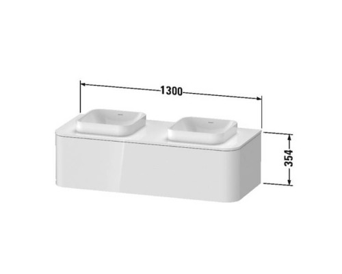 Duravit Happy D.2 Plus Тумба подвесная 130x55х35.4см, с 2 раковинами и 1 ящиком, цвет: stone grey satin matt. 2359400000, HP4943B9292, HP032KB8080 Duravit Happy D.2 Plus Тумба подвесная 130x55х35.4см, с 2 раковинами и 1 ящиком, цвет: stone grey satin matt. 2359400000, HP4943B9292, HP032KB8080