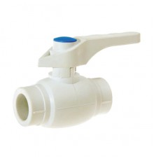 Шаровый кран Fusitek для холодной воды PPR белый, диаметр: 20мм FT07201