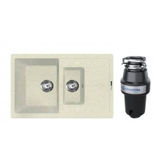 Комплект Мойка Lava D4.VNL vanilla + Измельчитель KUCHENSTERN Muhle